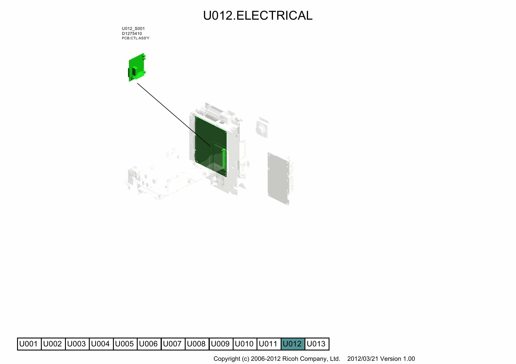 RICOH Aficio MP-301SP 301SPF D127 D128 Parts Catalog-2